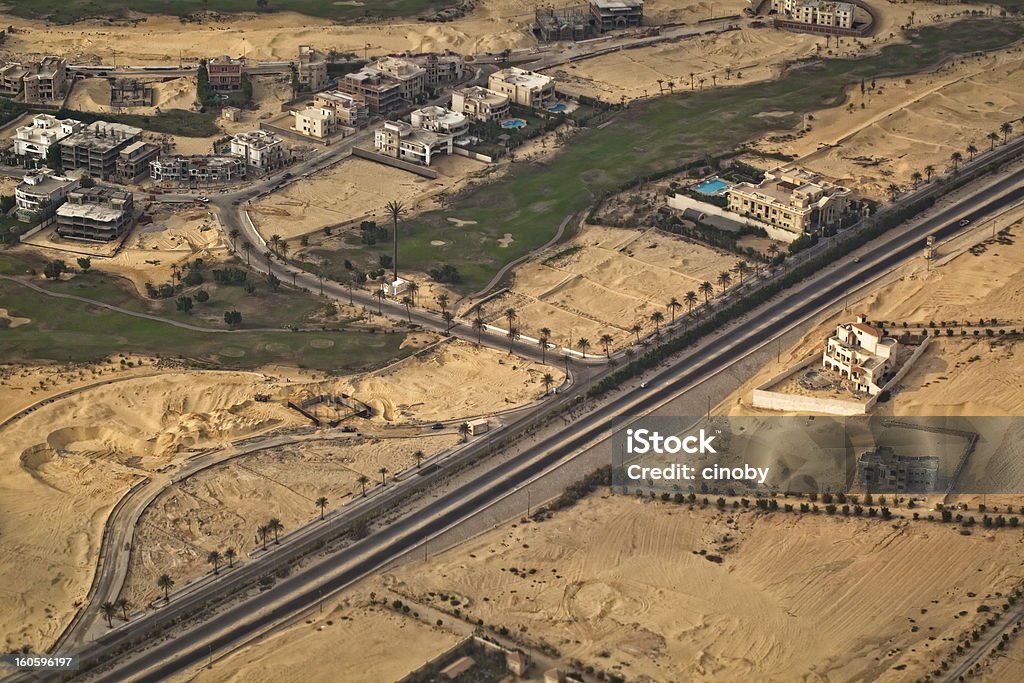 Aerial view of an African urban ( Cairo Egypt ) Construction Industry Stock Photo