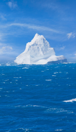 Antarctica giant iceberg floating