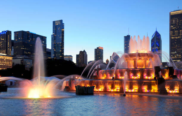 istock The summertime Fountain is at its most beautiful at sunset. 1605988432