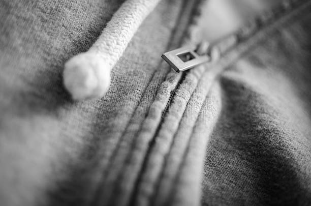 zip bw jersey - sweater black close up article fotografías e imágenes de stock