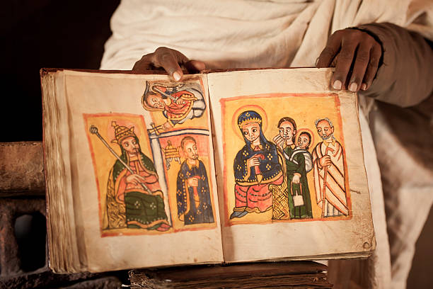 istock Ancient books in an Orthodox Monastery, Tigray, Ethiopia 160614703