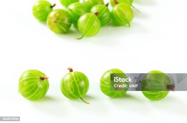 Fresco Gooseberries - Fotografie stock e altre immagini di Cibo - Cibo, Cibo biologico, Colore verde