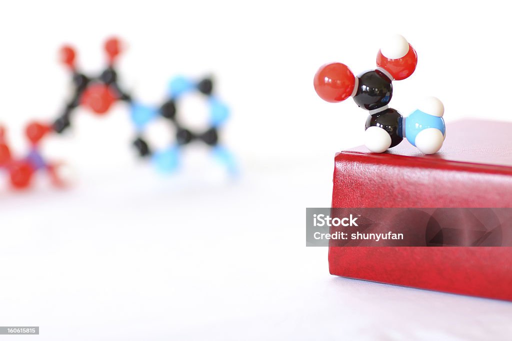 DrugModel: Amino Acid Glycine Molecular Model of Glycine Amino Acid Stock Photo