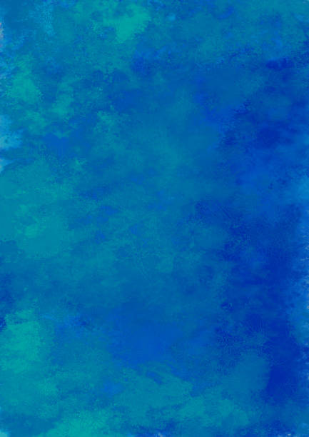 Watercolour Style Blue Background Texture stock photo