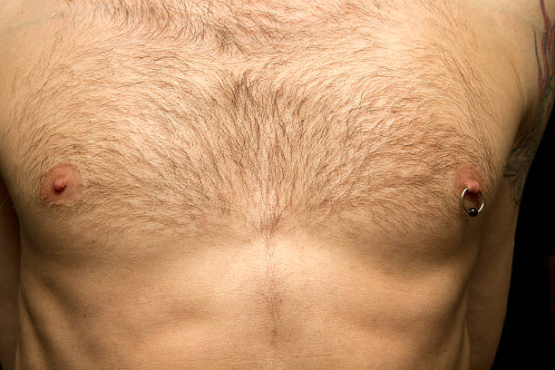 istock Pierced Nipple On Man's Chest 160618022