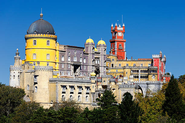 istock Magnificent view of Pana Castle in blue sky 160618302