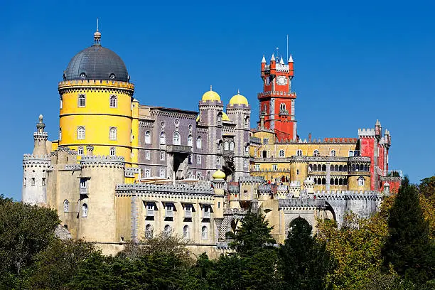 Photo of Magnificent view of Pana Castle in blue sky