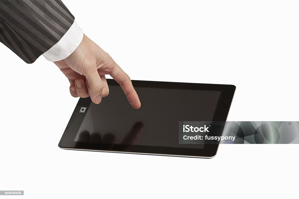 Berühren Tablet-Computer - Lizenzfrei Anzug Stock-Foto