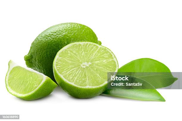 Lime Stock Photo - Download Image Now - Lime, Cut Out, Slice of Food