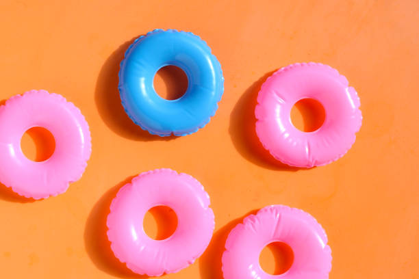 istock Rubber rings for swimming. Summer background concept 1606195285