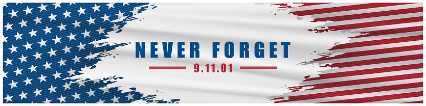 Never Forget Background Vector Illustration for National Day Of Service And Remembrance and Patriot
