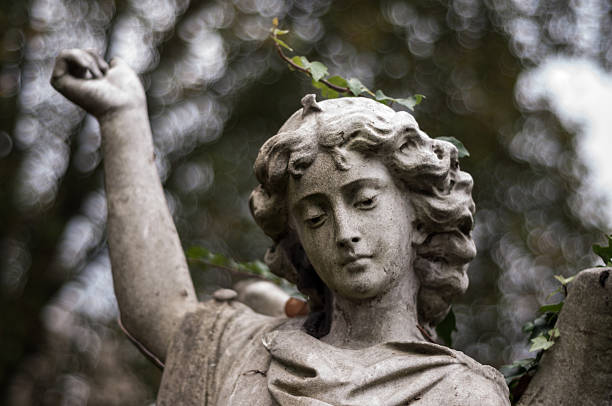 Angel statue stock photo