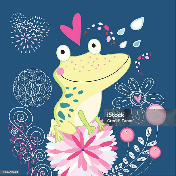 Frog In Love Stock Illustration - Download Image Now - Art, Art And Craft, Backgrounds