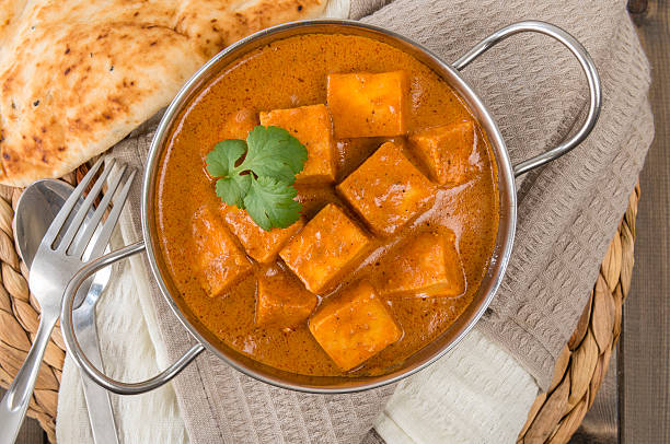 Paneer Makhani soup sitting on a towel