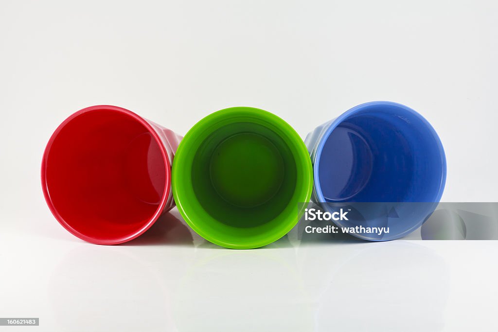 Vidro plástico mistura de cores - Royalty-free Azul Foto de stock