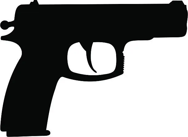 Vector illustration of gun