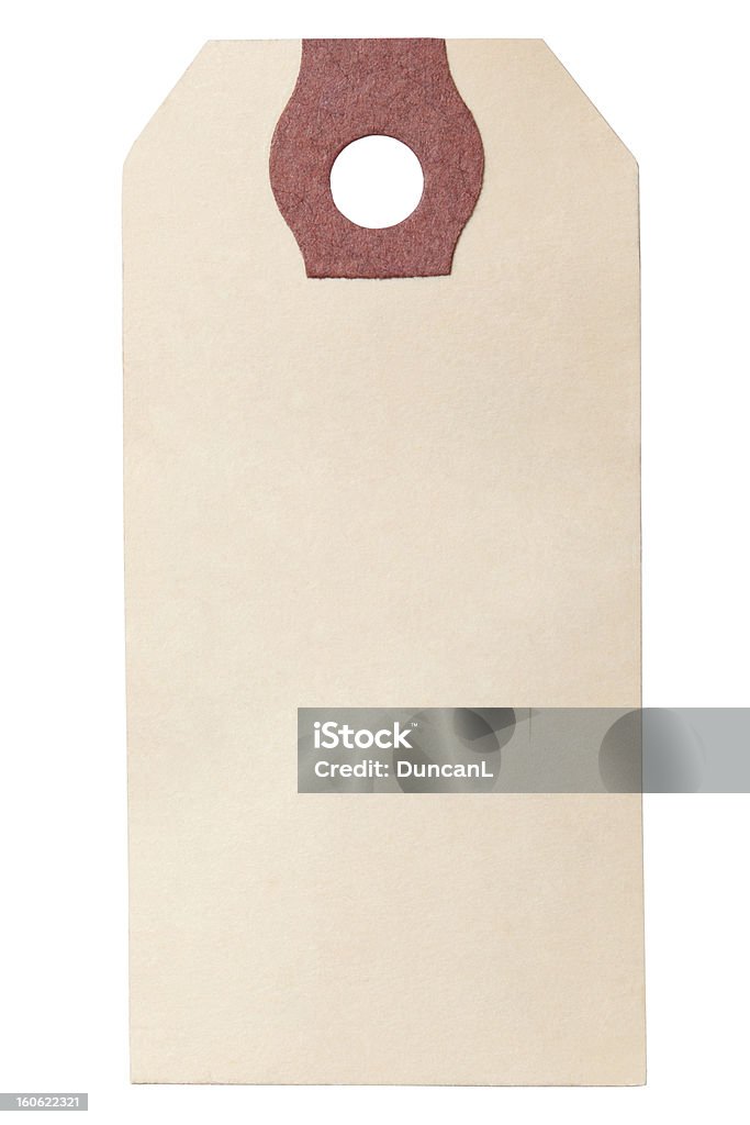 Rótulo tag em branco com o Traçado de Recorte - Foto de stock de Cartão de Presente royalty-free