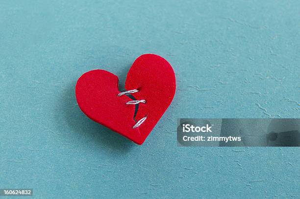 Mended Heart Stock Photo - Download Image Now - Heart Shape, Repairing, Broken