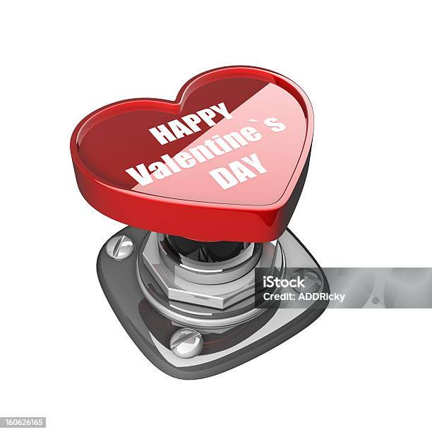Кнопка Сердца Счастливый День Святого Валентина — стоковые фотографии и другие картинки Без людей - Без людей, Белый, Белый фон