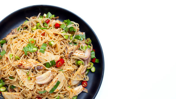 istock Fermented rice flour noodles spicy salad 1606284488