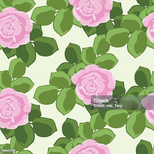 Seamless Background With Roses Stock Illustration - Download Image Now - Abstract, Backgrounds, Blossom
