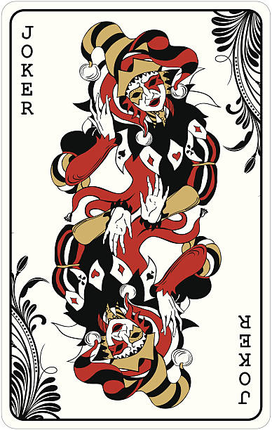 Double joker - playing card Double joker from deck of playing cards, rest of deck available. fool stock illustrations