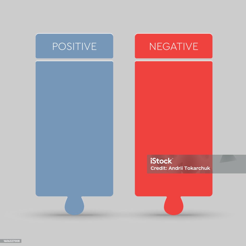Positive Amd Negative Vector Template With Positive And Negative List Stock Illustration ...