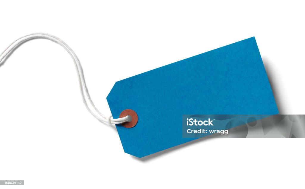 Azul etiquetas de papel - Foto de stock de Azul libre de derechos