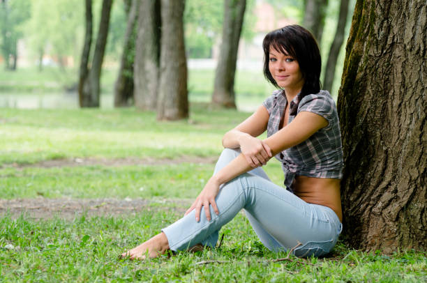 istock Fashion model in spring - outdoor shot 160634624