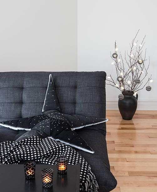 istock Lights and candles decorating the living room 160634706
