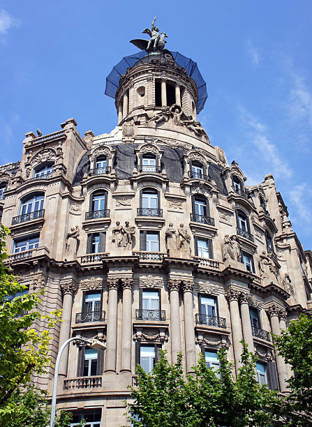istock Old beautiful architecture at famous Passeig de Gracia, Barcelona, Spain 160636182