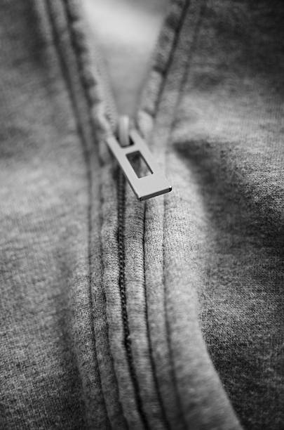 zip bw jersey - sweater black close up article fotografías e imágenes de stock