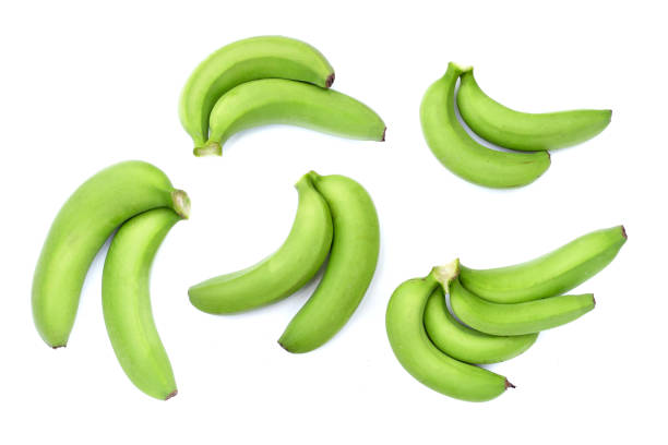 istock Raw banana isolated on white background. 1606403173