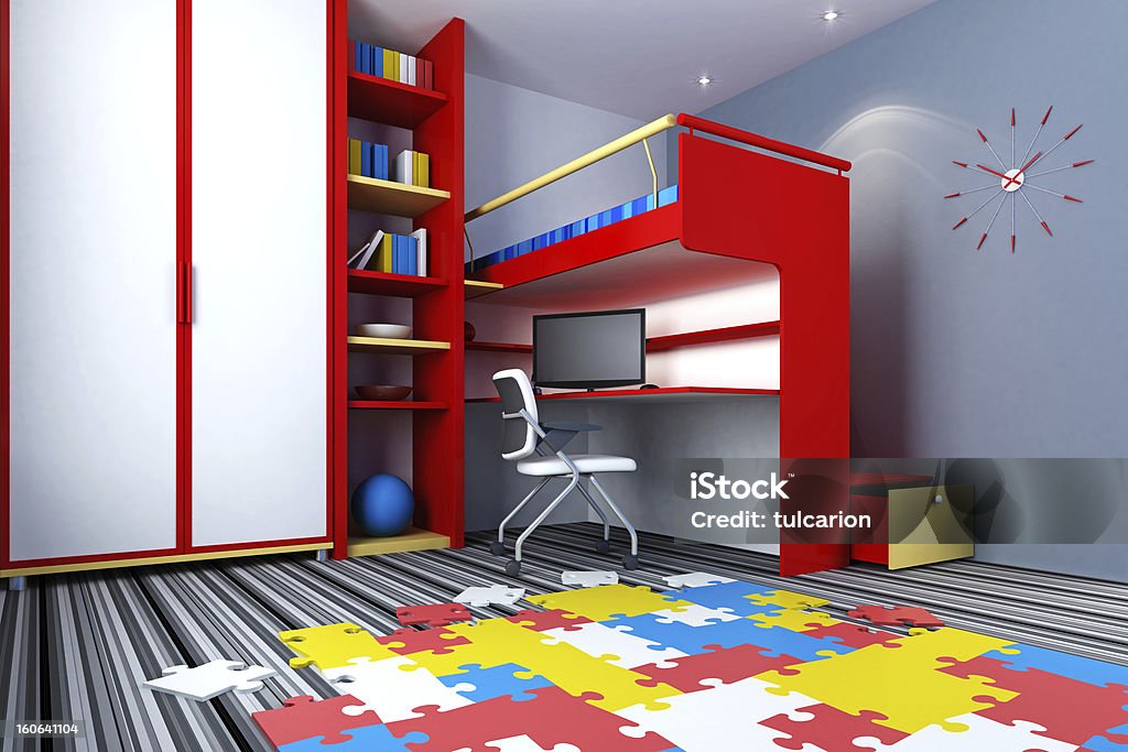 Chambre pour enfants - Photo de Lit - Ameublement libre de droits