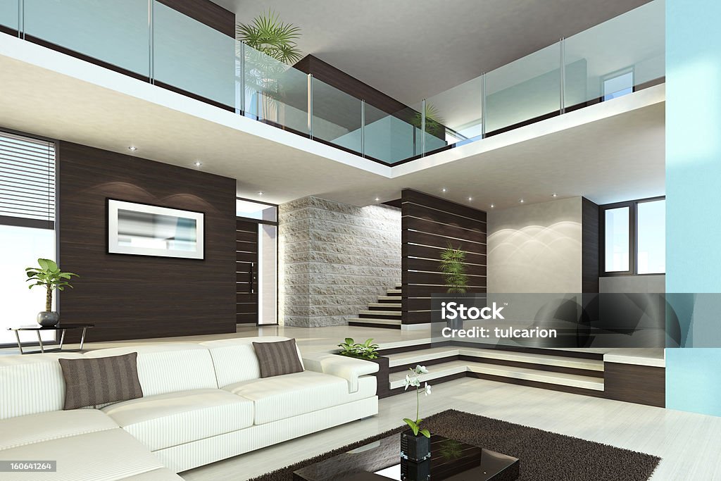 Interior de luxo Apartamento de Cobertura - Royalty-free Casa de Campo - Estrutura construída Foto de stock
