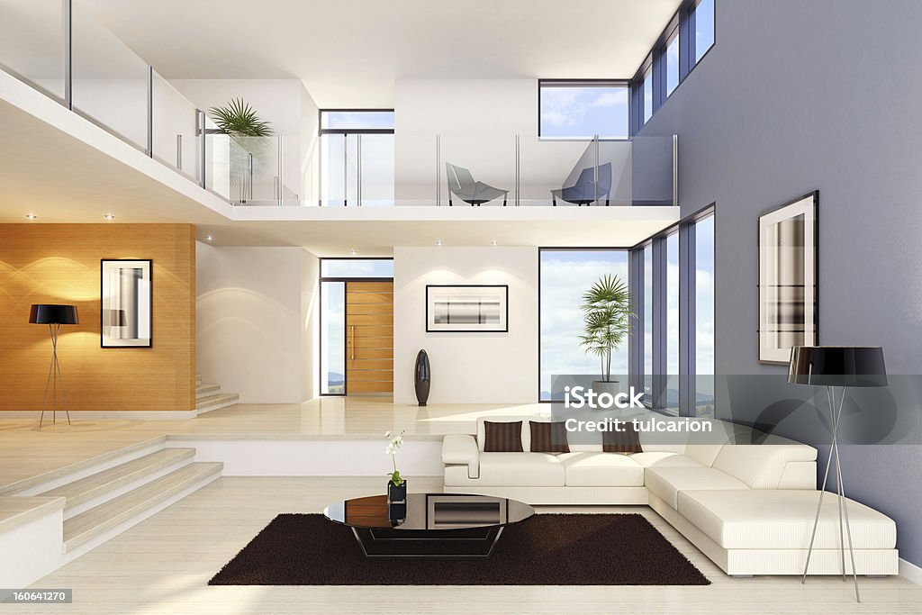Intérieur de luxe suite Penthouse - Photo de Loft libre de droits
