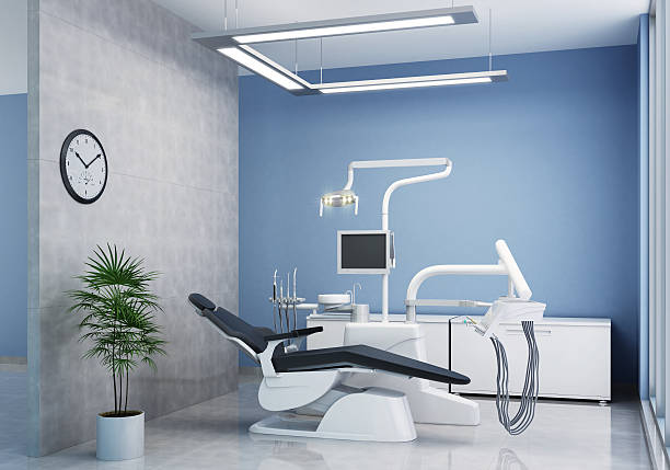 moderne dental büro - zahnarztstuhl stock-fotos und bilder