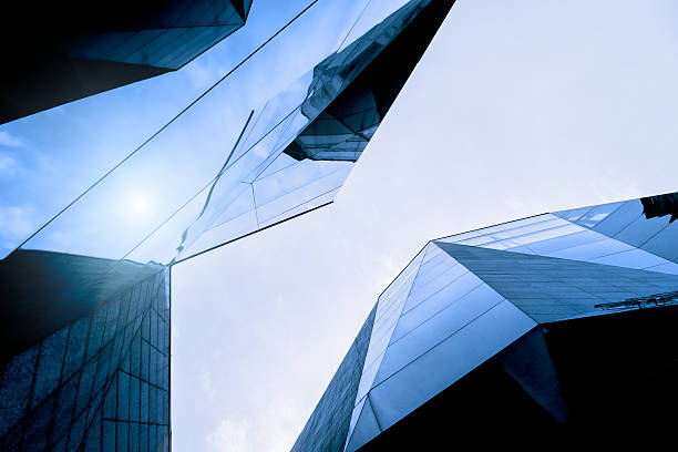 istock Sun reflecting in a modern glass facade 160641601