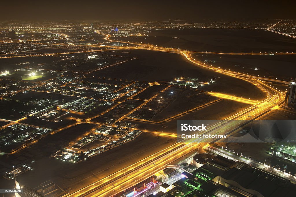 Aerial view of Dubai residential district Dubai, United Arab United Directly Above Stock Photo