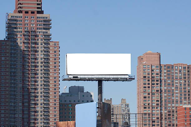 istock Billboard in big city. Two red bricks high buildings. 160642079
