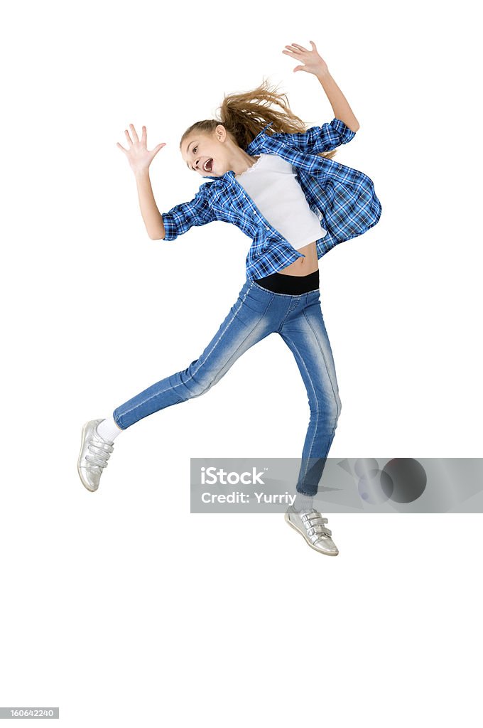La chica en un salto - Foto de stock de Actividad libre de derechos