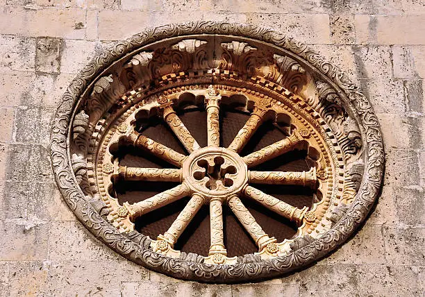 Rosette on a building of a church