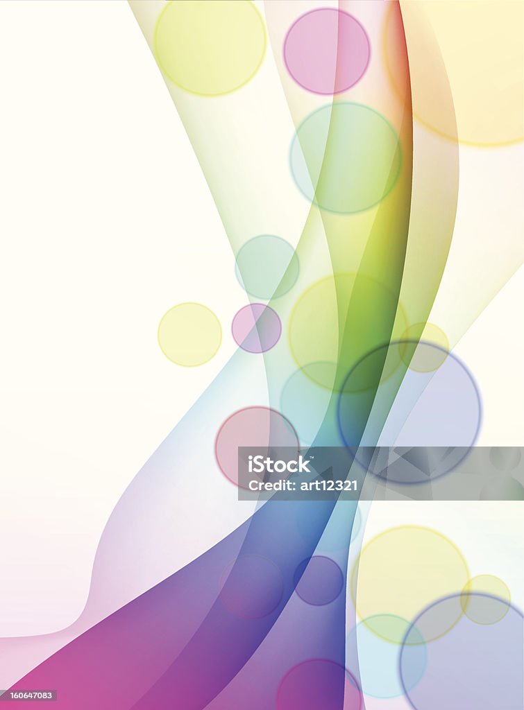 Rainbow Spectrum волна фон с пузырьками - Векторная графика Абстрактный роялти-фри