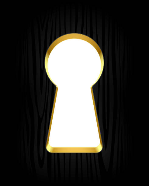 ilustrações de stock, clip art, desenhos animados e ícones de buraco de fechadura - buraco-de-fechadura