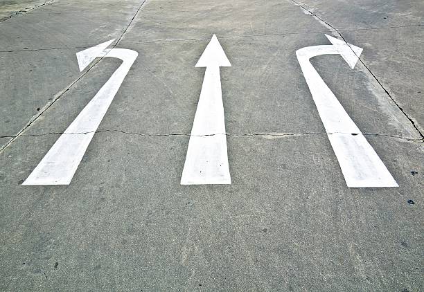istock street, road, arrow direction 160649722