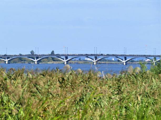 istock Landscape with Lake Teganuma and a bridge over it. 1606498411