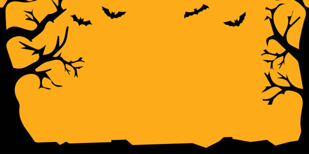 desain vektor latar belakang dengan tema halloween - halloween ilustrasi stok