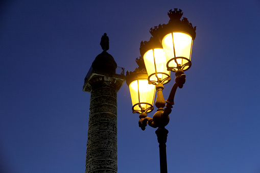 Place Vendôme in the heart of Paris at night.