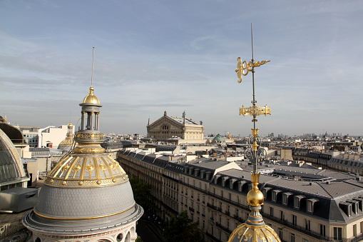 The Paris Opera House seen from a nearby rooftop.