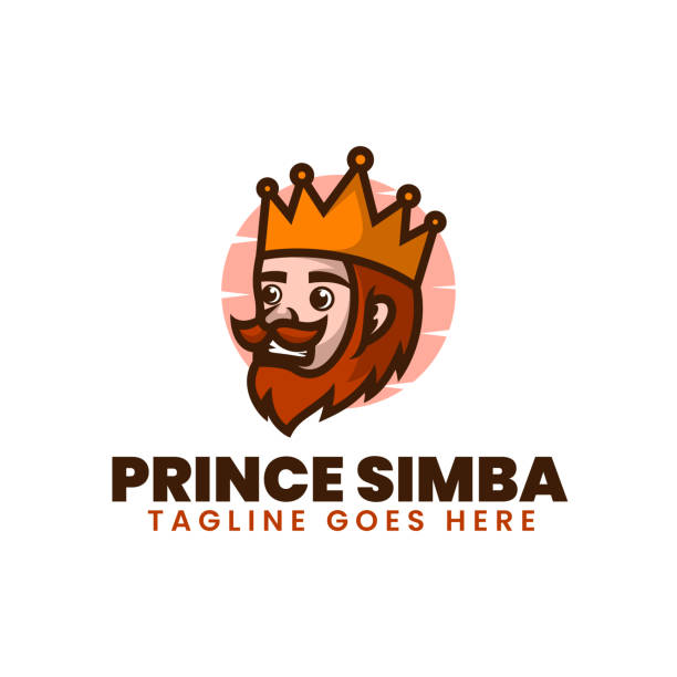 ilustraciones, imágenes clip art, dibujos animados e iconos de stock de ilustración vectorial prince simba mascot estilo dibujos animados. - día de accesión al trono